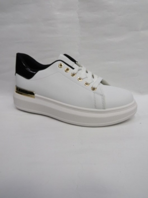 Buty sportowe damskie na płaskim (36-41) J543 WHITE/BLACK