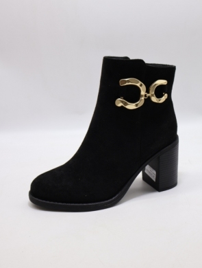 Botki damskie ocieplane na obcasie (36-41) BM198 BLACK