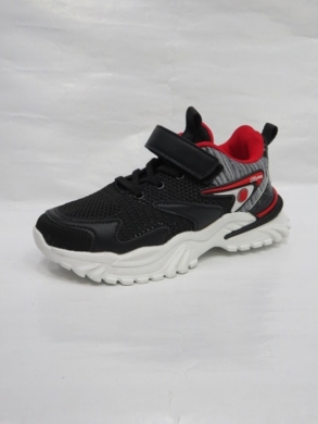 Buty sportowe chłopięce (32-37) L601A BLACK/RED