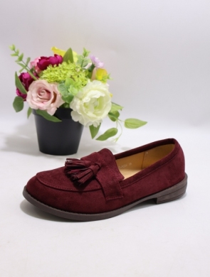 Mokasyny damskie na płaskim (36-41) H8-966 WINE