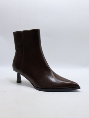 Botki damskie na szpilce (36-41) BS-12 BROWN