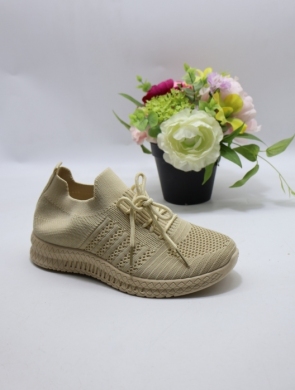 Buty sportowe damskie na płaskim (36-41) W065 BEIGE