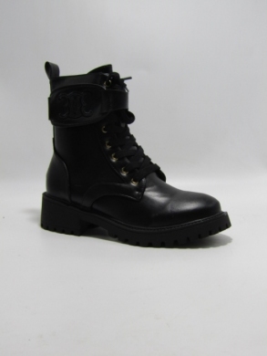 Botki damskie ocieplane na płaskim (36-41) F429 BLACK