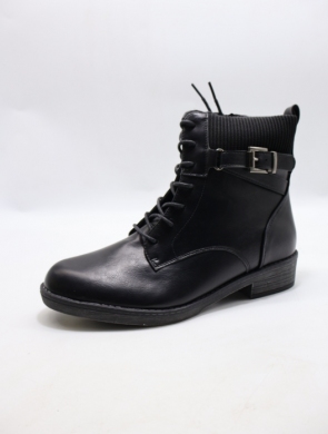 Botki damskie ocieplane na płaskim (36-41) HL61726 BLACK