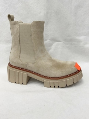 Botki damskie ocieplane na płaskim (36-41) C801 BEIGE
