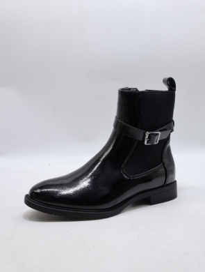 Botki damskie ocieplane na płaskim (36-41) 22021B BLACK