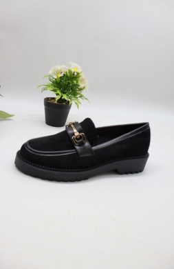 Mokasyny damskie na płaskim (36-41) J1809 BLACK