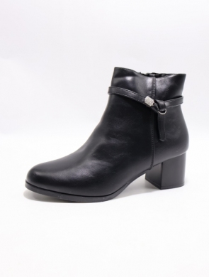 Botki damskie ocieplane na obcasie (36-41) 2915-2 BLACK