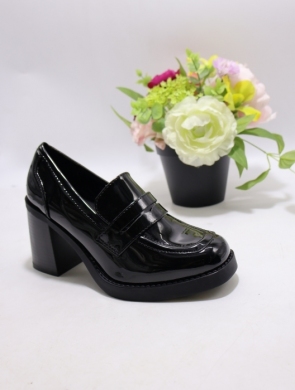 Półbuty damskie na obcasie (36-41) 68269 BLACK-PA