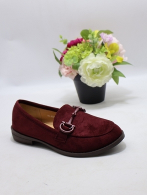 Mokasyny damskie na płaskim (36-41) H8-1029 WINE