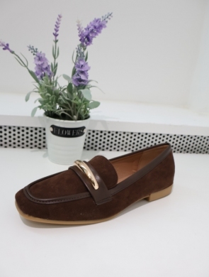 Mokasyny damskie na płaskim (36-41) 9735 BROWN