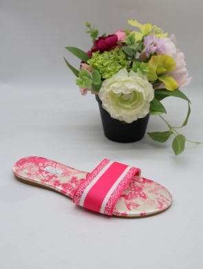 Klapki damskie na płaskim (36-41) 75-13 FUCHSIA