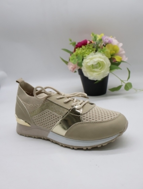 Buty sportowe damskie na płaskim (36-41) 7-K2145 BEIGE