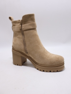 Botki damskie ocieplane na obcasie (36-41) 68113-2 KHAKI