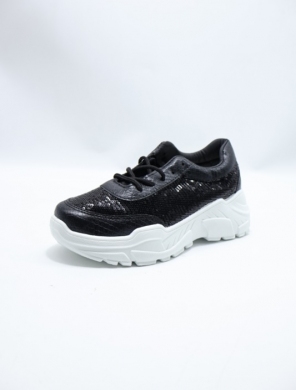 Buty sportowe damskie na płaskim (37-40) 1069 BLACK