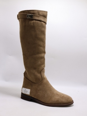 Kozaki damskie ocieplane na płaskim (36-41) 88-2 KHAKI