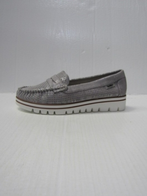 Mokasyny damskie na płaskim (36-41) AXHX-51 GREY/SILVER