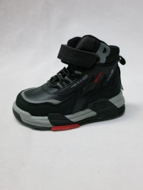 Buty sportowe chłopięce (22-27) P812-2 BLACK/RED