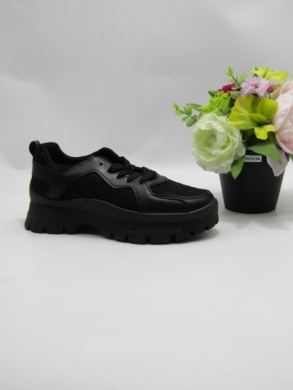 Buty sportowe damskie na płaskim (36-41) VL172 BLACK