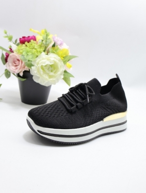 Buty sportowe damskie na płaskim (36-41) V-139 BLACK