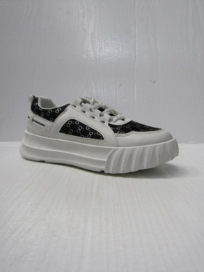 Buty sportowe damskie na płaskim (36-41) VL169 WHITE/BLACK