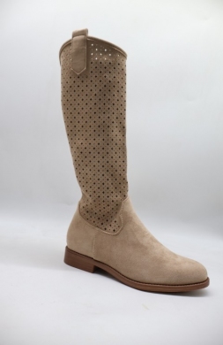 Kozaki damskie na płaskim (36-41) H259 KHAKI