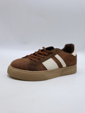 Buty sportowe damskie na płaskim (36-41) WX182 BROWN