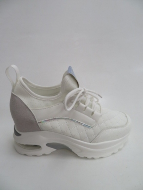 Buty sportowe damskie na koturnie (36-41) AB93 WHITE