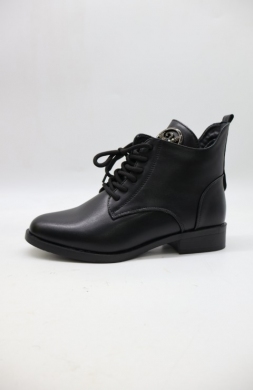 Botki damskie ocieplane na płaskim (36-41) 2637-1 BLACK