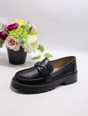 Mokasyny damskie na płaskim (36-42) 26105-1 BLACK