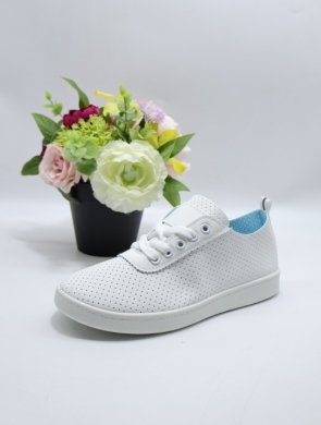 Buty sportowe damskie na płaskim (36-41) BK-159 WHITE