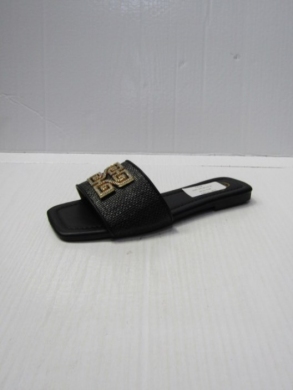 Klapki damskie na płaskim (36-41) 1639-192 BLACK