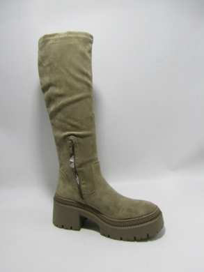Kozaki damskie na obcasie (36-41) 9671A-1 KHAKI