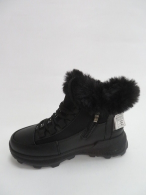 Sneakersy damskie ocieplane wysokie (36-41) 9103-21 ALL BLACK