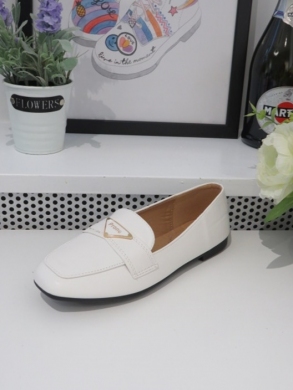 Mokasyny damskie na płaskim (36-41) GO-167 WHITE