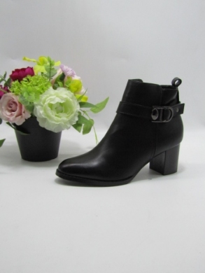 Botki damskie ocieplane na obcasie (36-41) 1357 BLACK