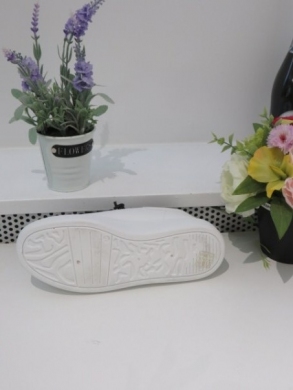 Buty sportowe damskie na płaskim (36-41) C2101 WHITE/BLACK
