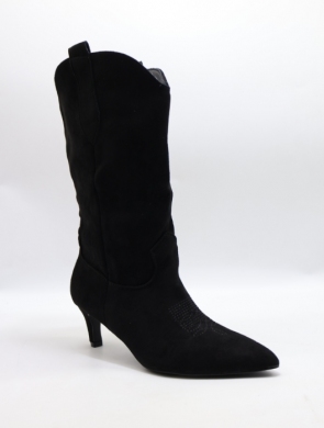 Kozaki damskie na szpilce (36-41) 1749 BLACK