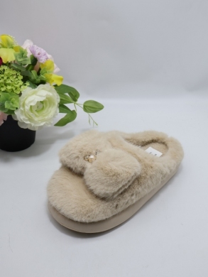 Kapcie damskie ocieplane (36-41) BNB-12 KHAKI