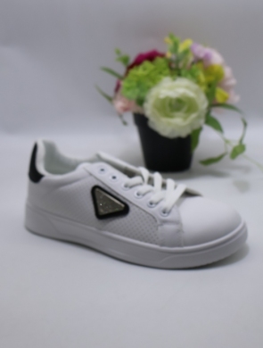 Buty sportowe damskie na płaskim (36-40) EV313 WH/BL