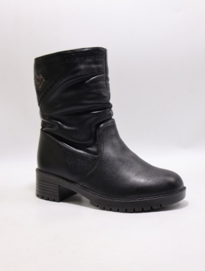 Botki damskie ocieplane na obcasie (36-41) 2328 BLACK