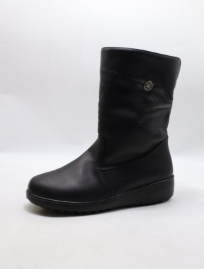Kozaki damskie ocieplane na płaskim (39-43) M8815A BLACK