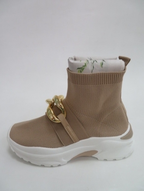 Sportowe Damskie na koturnie (36-41) BO-802 BEIGE