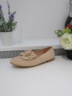 Mokasyny damskie na płaskim (36-41) B1639-161 BEIGE
