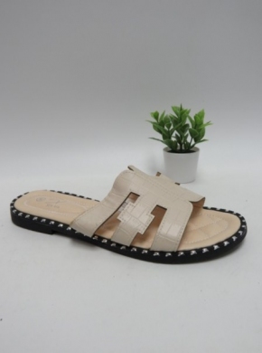 Klapki damskie na płaskim (36-41) W375 BEIGE