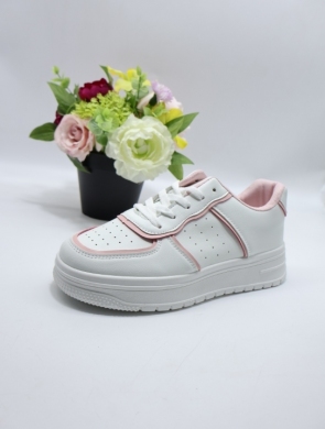 Buty sportowe damskie na płaskim (36-41) D190 WH/PINK