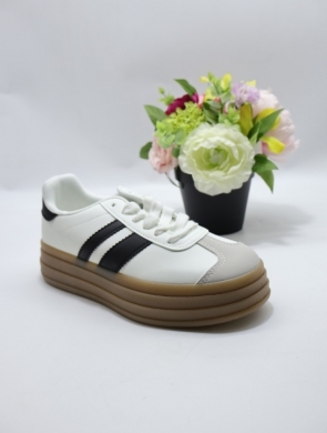 Buty sportowe damskie na płaskim (36-41) ZY-616 BL/WHITE