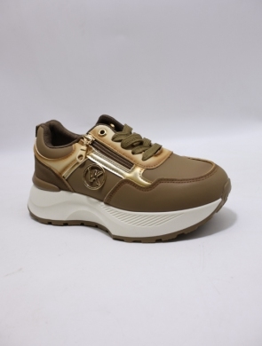 Buty sportowe damskie na płaskim (36-41) 6458 BROWN