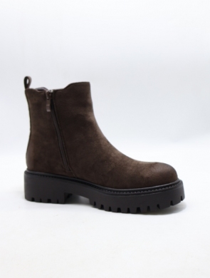 Botki damskie na płaskim (36-41) 68335 BROWN