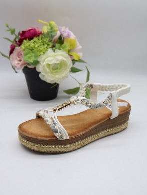 Sandały damskie na płaskim (36-41) 9821 WHITE